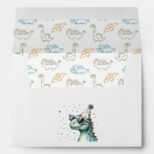 Cool Dinosaur Birthday Party Envelope