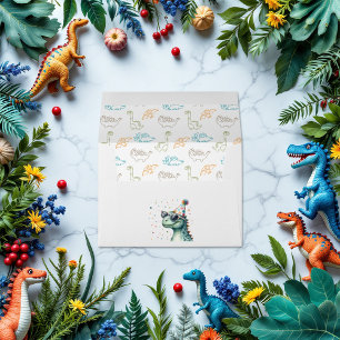 Cool Dinosaur Birthday Party Envelope