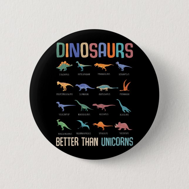 Cool Dinosaur Fan Dino Boys Trex 6 Cm Round Badge (Front)