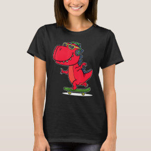 Cool  Dinosaur Headset Sun Glasses Relax Chill T-Shirt