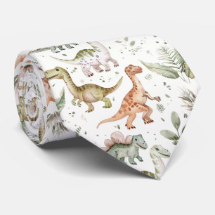 Cool dinosaur lovers tiled tie