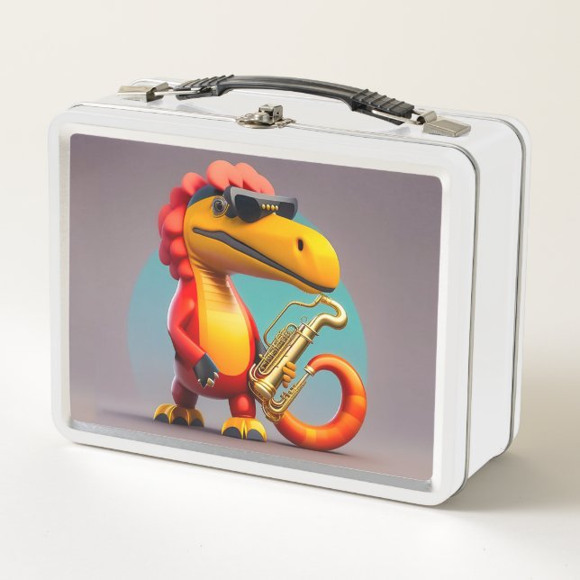 Cool Dinosaur Metal Lunchbox (Front)