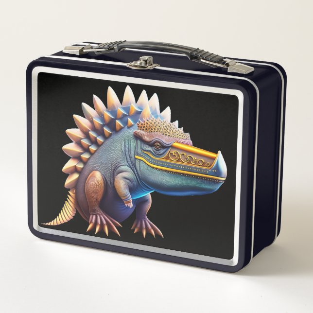 Cool Dinosaur Metal Lunchbox (Front)