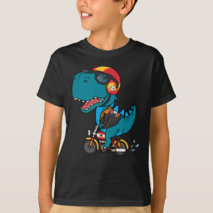 Cool dinosaur riding a motorcycle T-Shirt