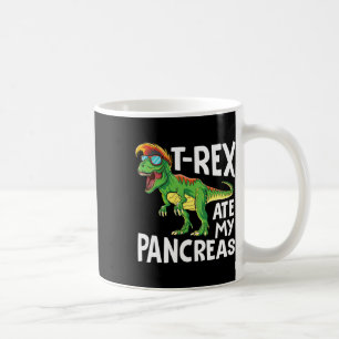 Cool Dinosaur Trex Ate My Pancreas Diabetes Awaren Coffee Mug