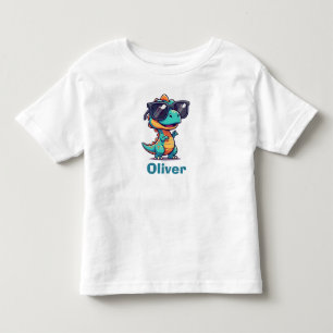 Cool Dinosaur with Sunglasses Toddler T-Shirt