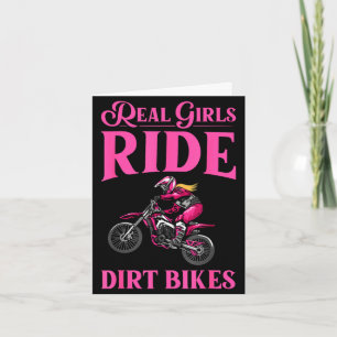 Cool dirt bike art for women girls motocross card