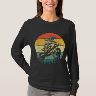 Cool Dirt Bike Art Men Women Motocross Vintage Mot T-Shirt