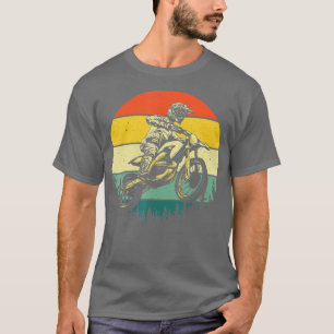 Cool Dirt Bike Art Men Women Motocross Vintage Mot T-Shirt