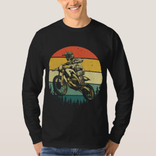 Cool Dirt Bike Art Men Women Motocross Vintage Mot T-Shirt