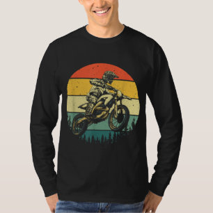 Cool Dirt Bike Art Men Women Motocross Vintage Mot T-Shirt