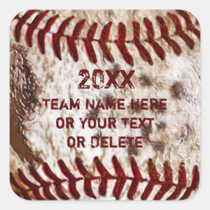 Cool Dirty Baseball Stickers PERSONALIZED