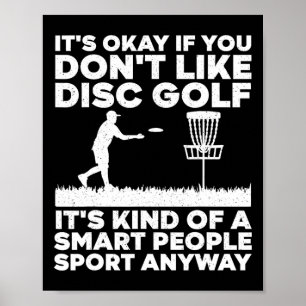 Cool Disc Golf Art For Men Women Disc Golf Players Poster