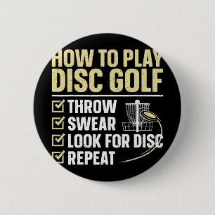 Cool Disc Golf Art For Men Women Kids Golfer Disc 6 Cm Round Badge