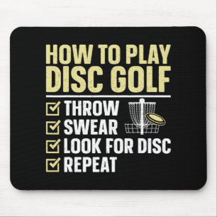 Cool Disc Golf Art For Men Women Kids Golfer Disc Mouse Mat