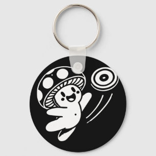 Cool Disc Golf Design, Cute Mushroom Funny Disc Go Key Ring