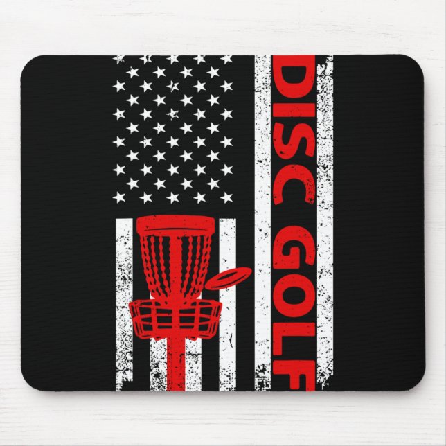 Cool Disc Golf Design For Men Women Kids Disc Golf Mouse Mat (Front)