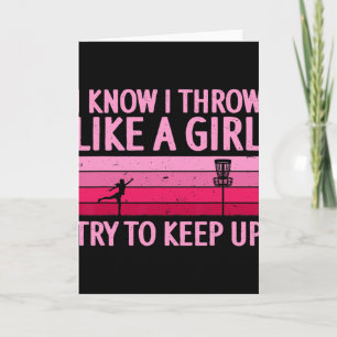 Cool Disc Golf Design For Women Girls Disc Golf Pl Card
