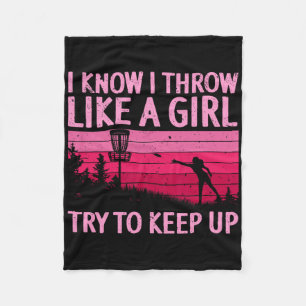Cool Disc Golf Design For Women Girls Disc Golf Pl Fleece Blanket