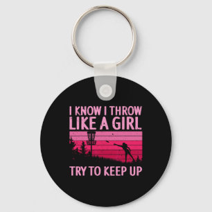 Cool Disc Golf Design For Women Girls Disc Golf Pl Key Ring