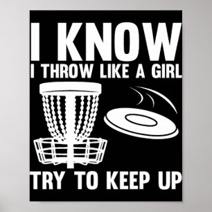 Cool Disc Golf Design For Women Girls Disc Golf Pl Poster