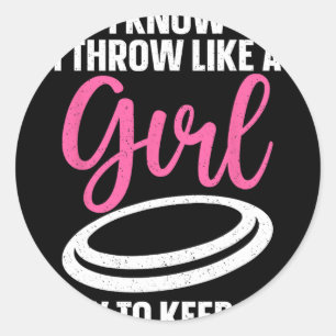 Cool Disc Golf Design For Women Girls Disc Golfer Classic Round Sticker