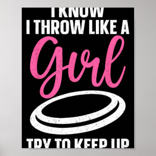 Cool Disc Golf Design For Women Girls Disc Golfer  Poster