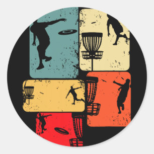 Cool Disc Golf Designs And Gift Ideas Disc Golf Fr Classic Round Sticker