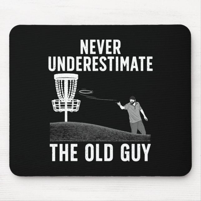 Cool Disc Golf For Men Dad Grandpa Disc Golf Playe Mouse Mat (Front)