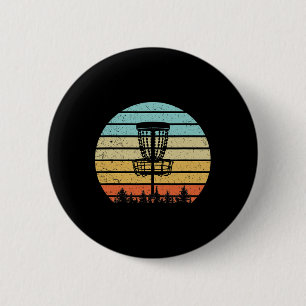 Cool Disc Golf Shirt Retro Style Vintage Disc Golf 6 Cm Round Badge