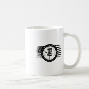 Cool Disc Golf Sport Usa Grunge Flag - Disc Golf Coffee Mug
