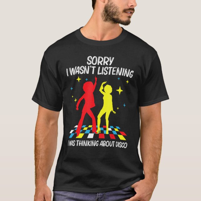 Cool Disco For Men Women 70s 80s Nightclub Music D T-Shirt (Front)
