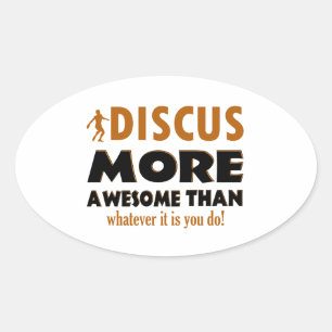 Cool Discus designs Oval Sticker