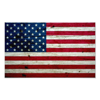 Cool Distressed American Flag Wood Rustic Photo Print Cool Distressed American Flag Wood Rustic Photo Print