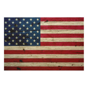 Cool Distressed American Flag Wood Rustic Wood Wall Art