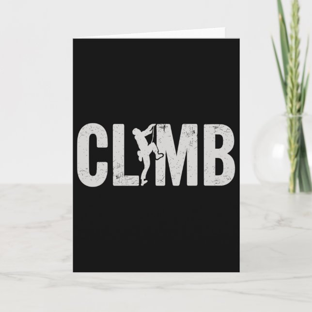 Cool Distressed Climbing Design For Climbers  Card (Front)