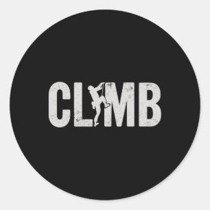 Cool Distressed Climbing Design For Climbers Classic Round Sticker