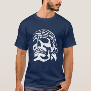 Cool Distressed Pirate Skull T-Shirt