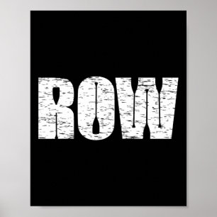 Cool Distressed Row Rowing Funny Rowers Gift For M Poster