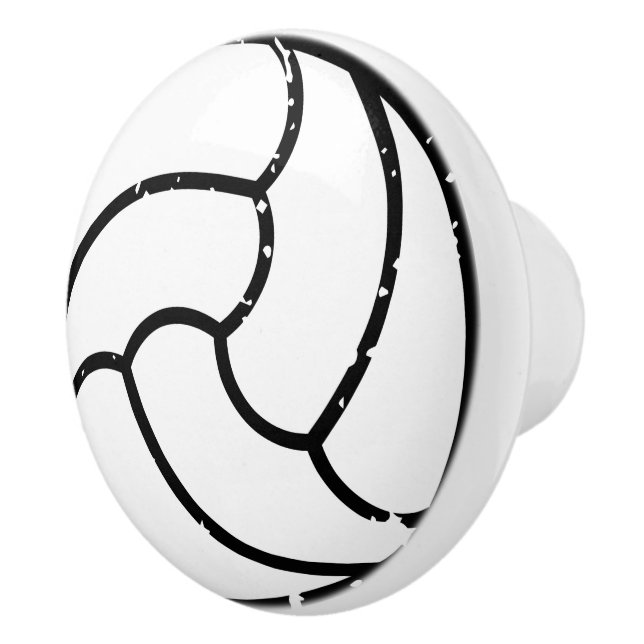 cool distressed volleyball sports ceramic knob (Right)