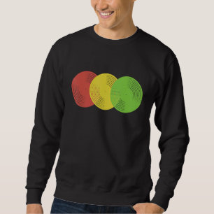 Cool Dj 80s Vinyl Record Reggae Discjockey Party Sweatshirt