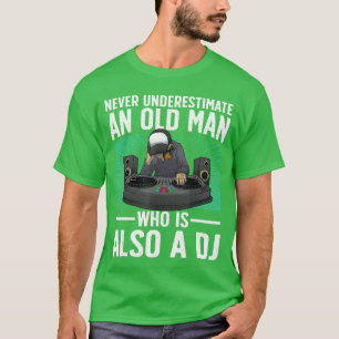 Cool DJ Art for Grandpa Dad DJurntable Music Disc T-Shirt