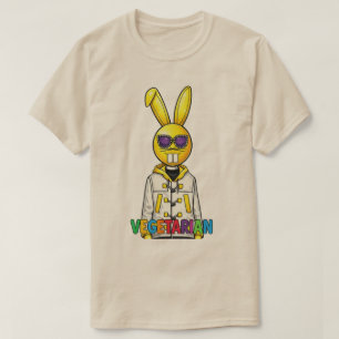 Cool DJ Bunny Vegetarian Men's T-Shirt
