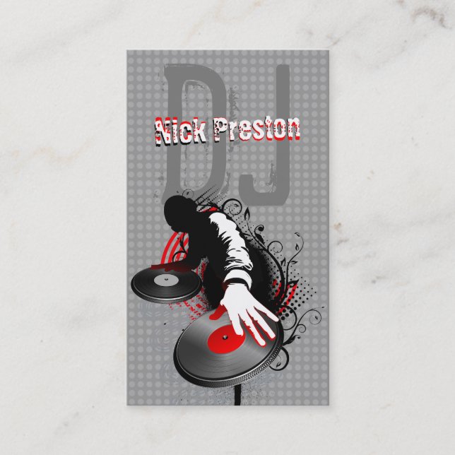 Cool DJ Business Card (Front)