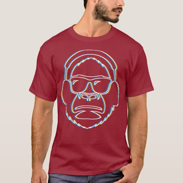 Cool DJ Gear  Monkey DJ tshirts for Men and (Front)