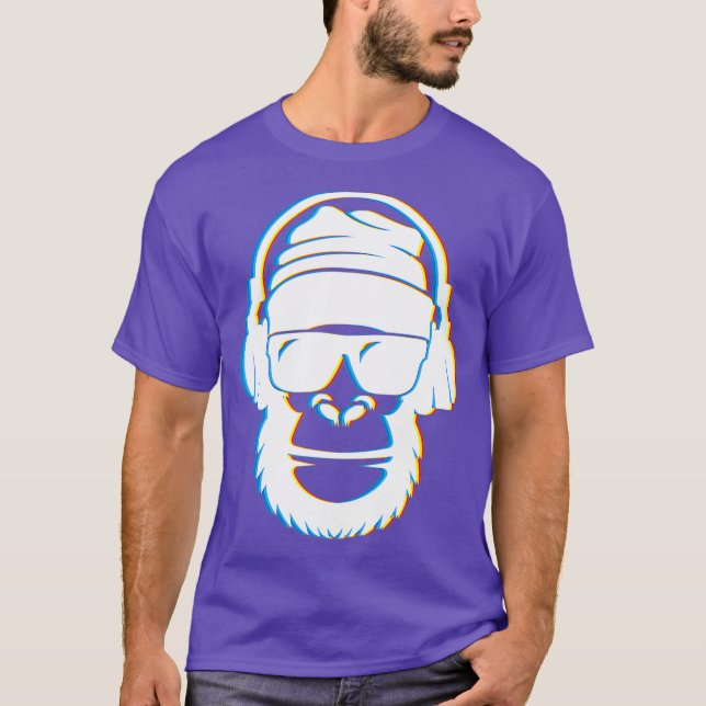 Cool DJ Gear  Monkey DJ tshirts for Men and (Front)