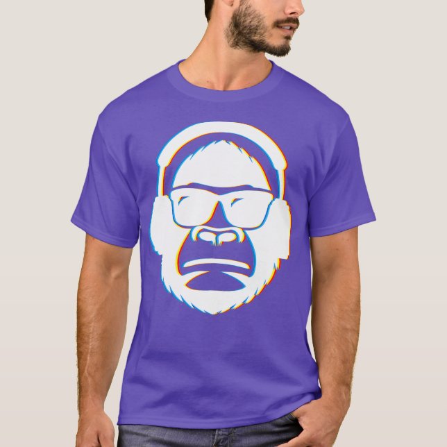 Cool DJ Gear  Monkey DJ tshirts for Men and (Front)