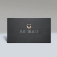 Cool DJ Gold Headphones Black Music