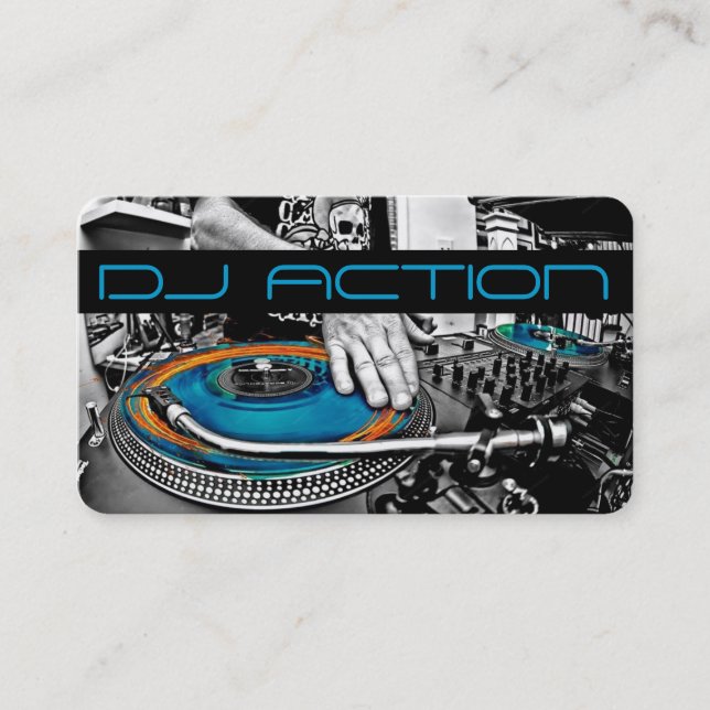 Cool DJ Music Club Entertainment Business Card (Front)
