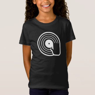 Cool DJ T Shirt Black Vinyl Record Album Spinning